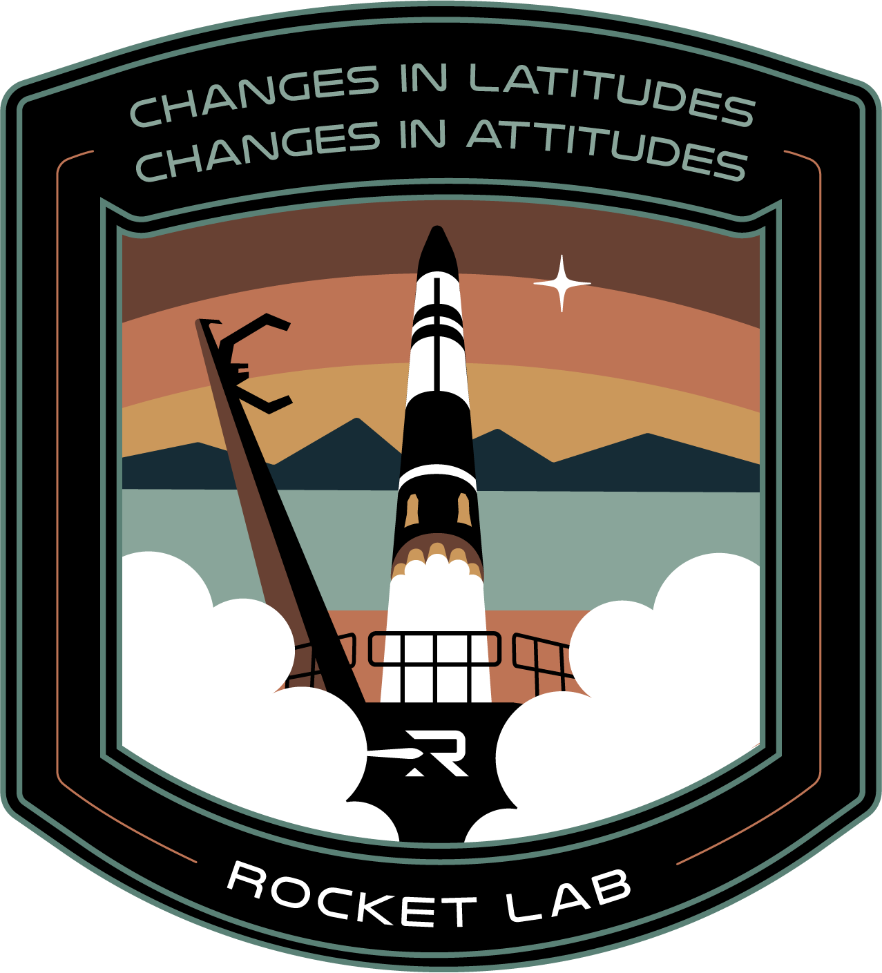 Changes In Latitudes, Changes In Attitudes Rocket Lab Mission Patch