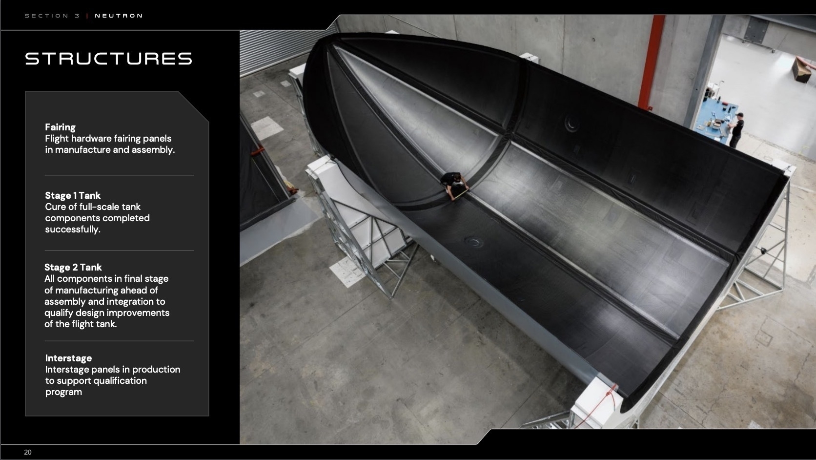 Screenshot Rocket Lab Neutron Rocket Development Presentation